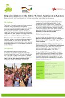 Click to Download 'Fact Sheet Fit for School Guinea' Click to Download 'Fact Sheet Fit for School Guinea'