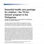Essential health care package for children – the ‘Fit for School’ program in the Philippines; International Dental Journal (2010)